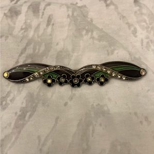 Vtg. Catherine Popesco France brooch/pin. Art Deco inspired.